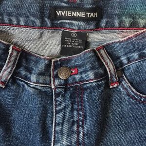 Vivienne Tam vintage embroidered denim jeans